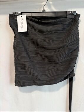 CSD’AJO Black Textured Mini Skirt